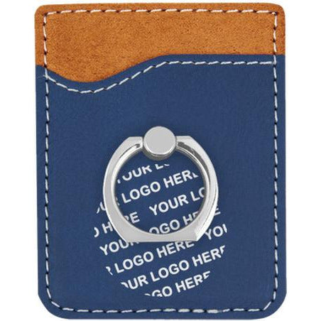 Leatherette Phone Wallet with Ring